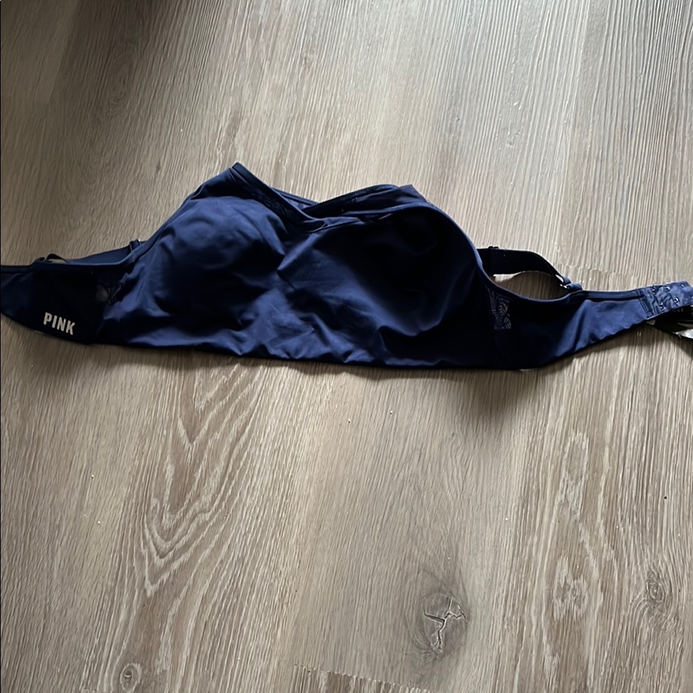 PINK Victoria's Secret Women's Navy Swim Top
